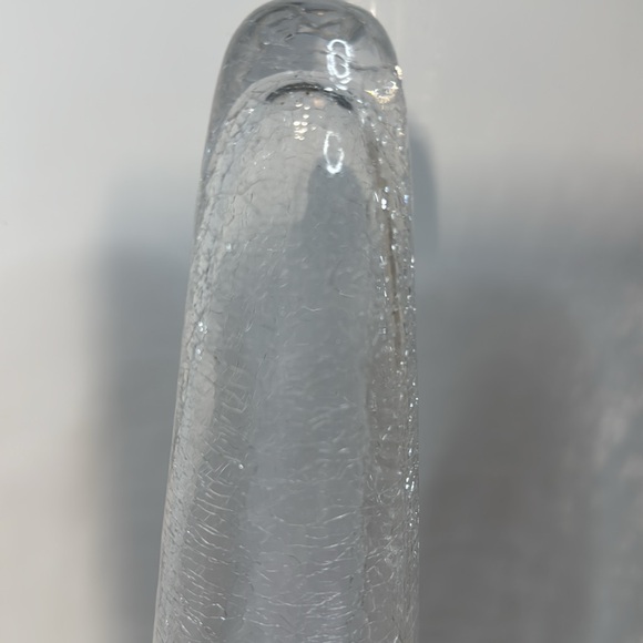 Set of 2 Crackle Glass Christmas Trees or Cone Shaped Vases.(2-C) - Picture 3 of 3